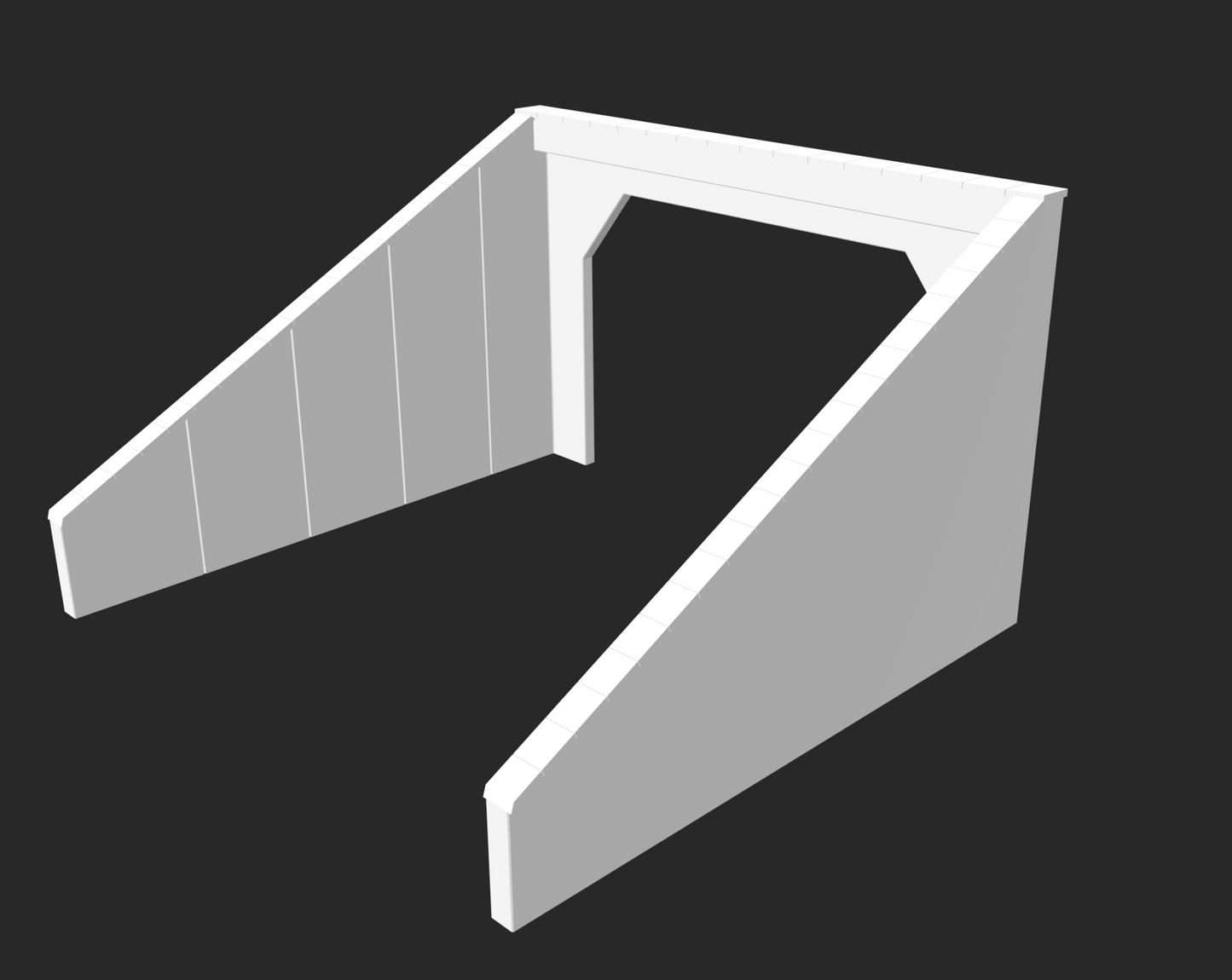 Tunnelportal Beton 2-gleisig H0 1:87 STL-Datei