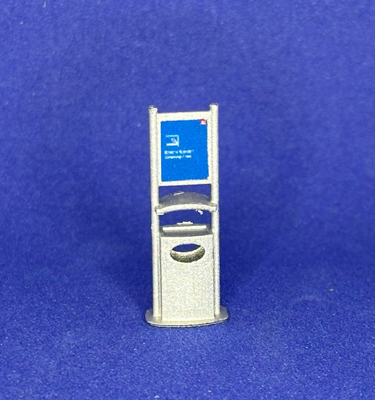 Mülleimer mit Aschenbecher DB Bahnsteig H0