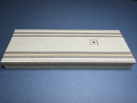 Mittelbahnsteig Epoche 6 H0 1:87 - Modul 2 mit Gulli | Passend für C-Gleis