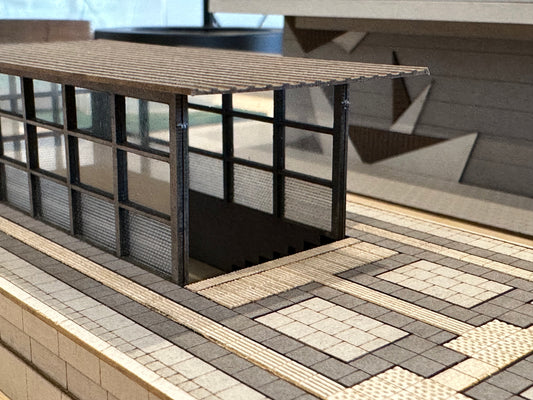 Mittelbahnsteig Epoche 6 H0 1:87 - Modul 3 mit Unterführung | Passend für C-Gleis