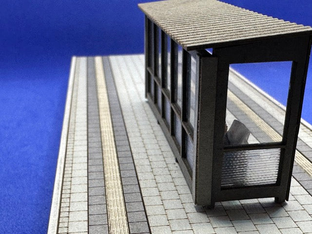 Wartehäuschen für Bahnsteig Epoche 6 H0