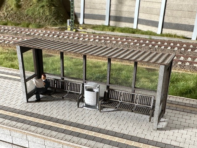 Wartehäuschen für Bahnsteig Epoche 6 H0