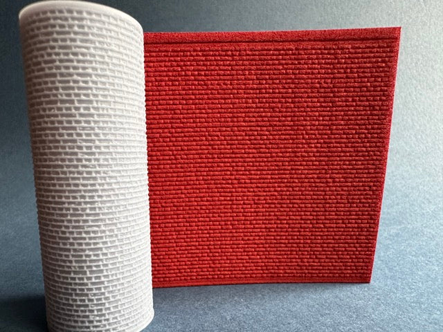 Ziegelsteinmauer - Strukturwalze H0