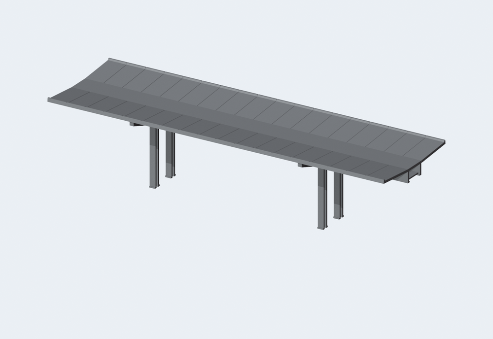 Platform canopy H0 · Era VI · 200 × 60 mm · with LED lighting