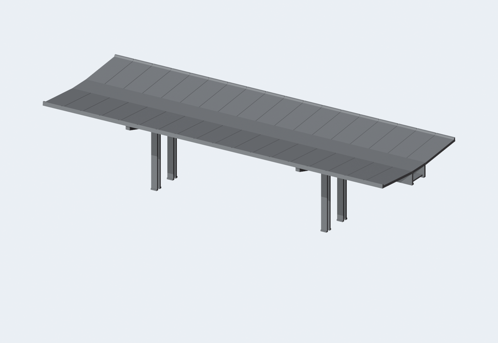 Platform canopy H0 · Era VI · 200 × 70 mm · with LED lighting