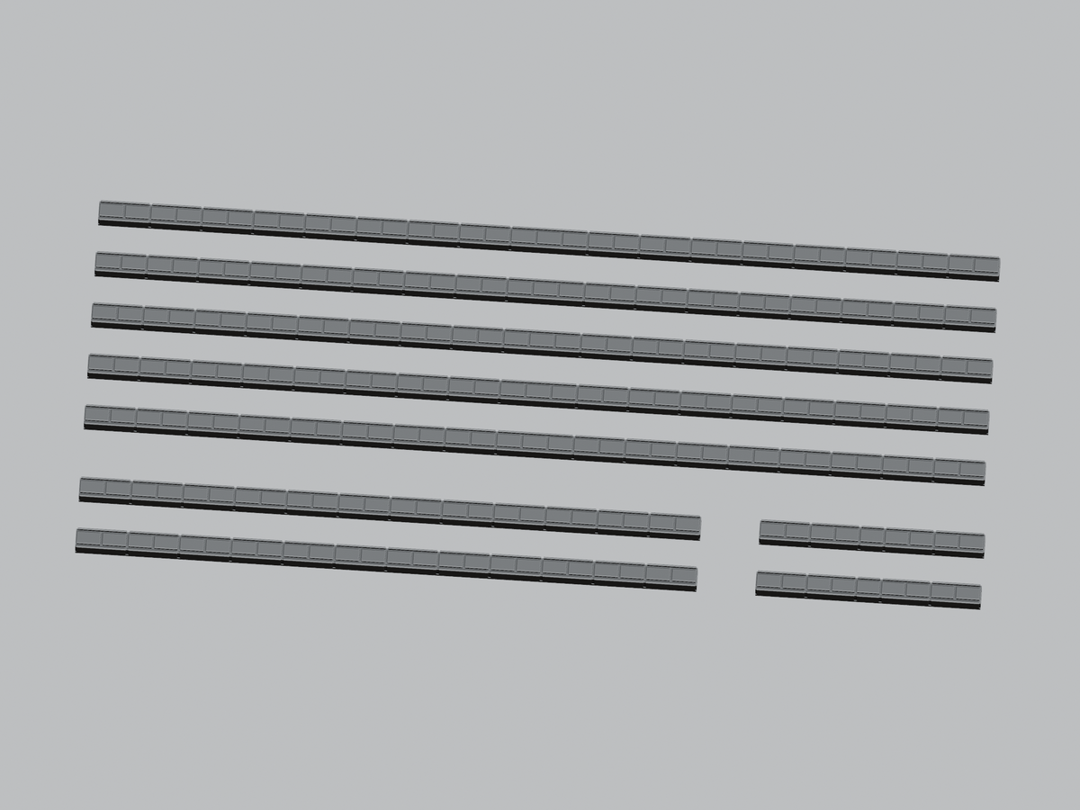 Kabelkanal H0 · Strecken-Erweiterung – perspektivische Blender-Modellansicht