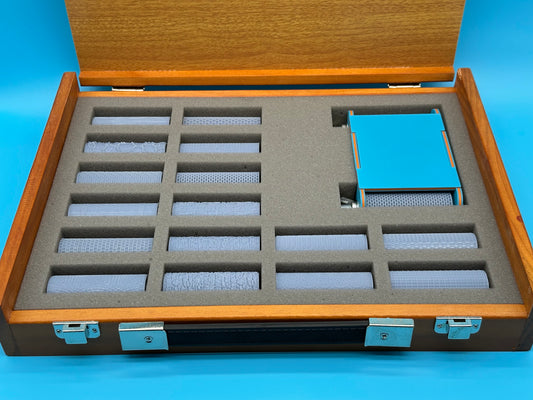 Strukturwalzen Komplett-Set 16stk. Walzen inkl. Aufbewahrungskoffer und Handwalzmaschine