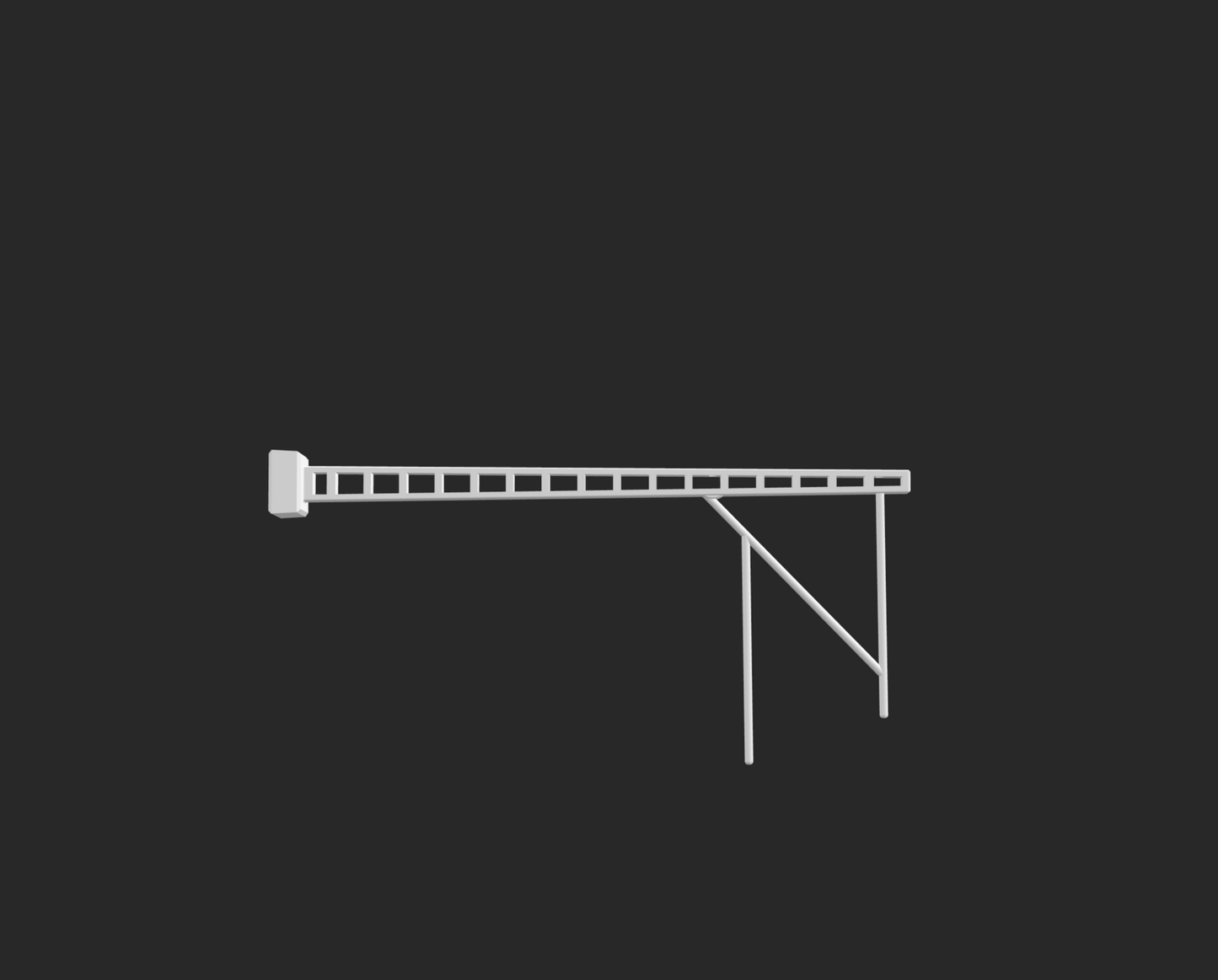 Oberleitungsmast mit Ausleger H0 1:87 3D-Druck STL-Datei