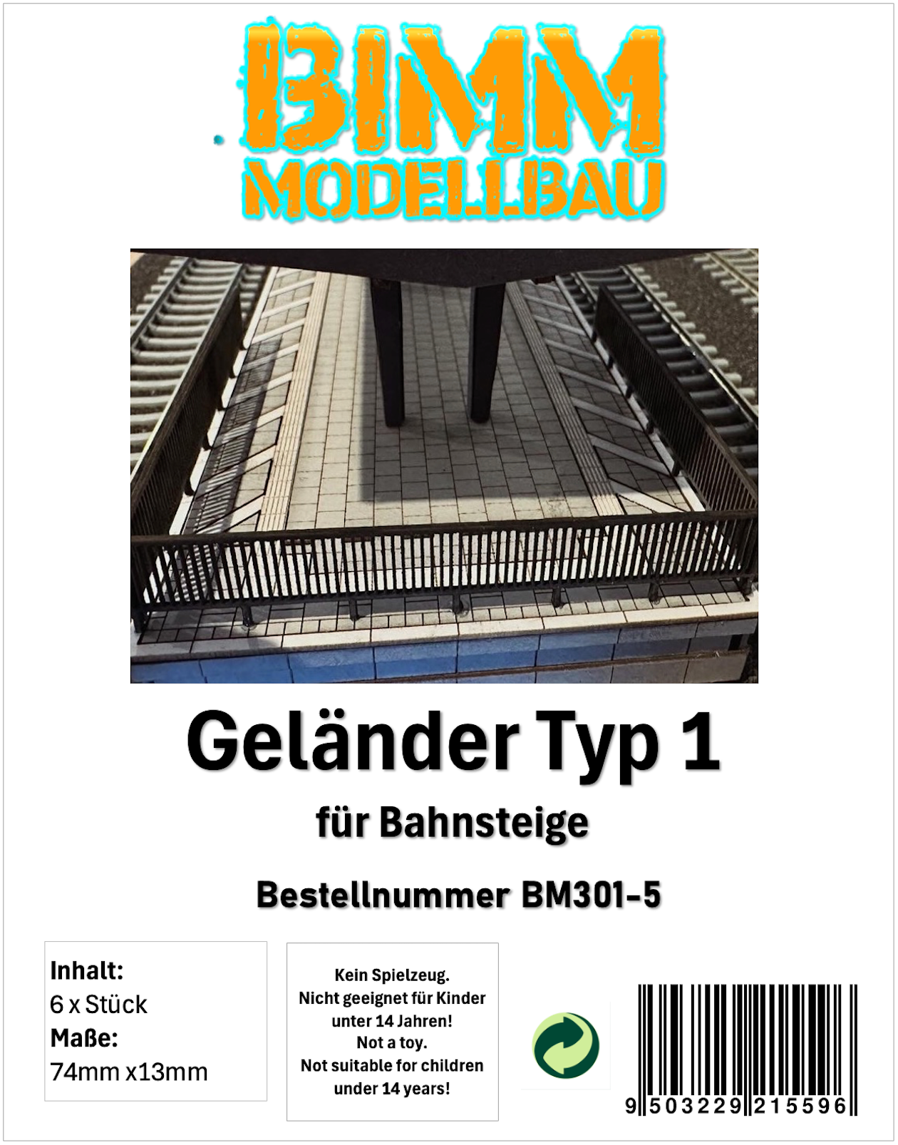 Geländer Typ 1 Bahnsteig