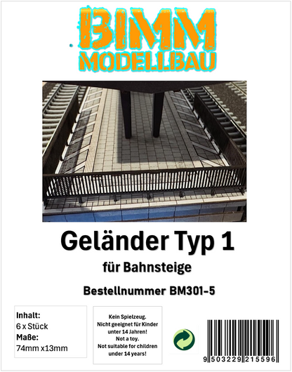 Type 1 platform railings