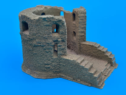 Ruined tower with steps H0 – ready-made model