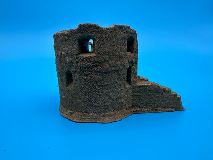 Ruined tower with steps H0 – ready-made model