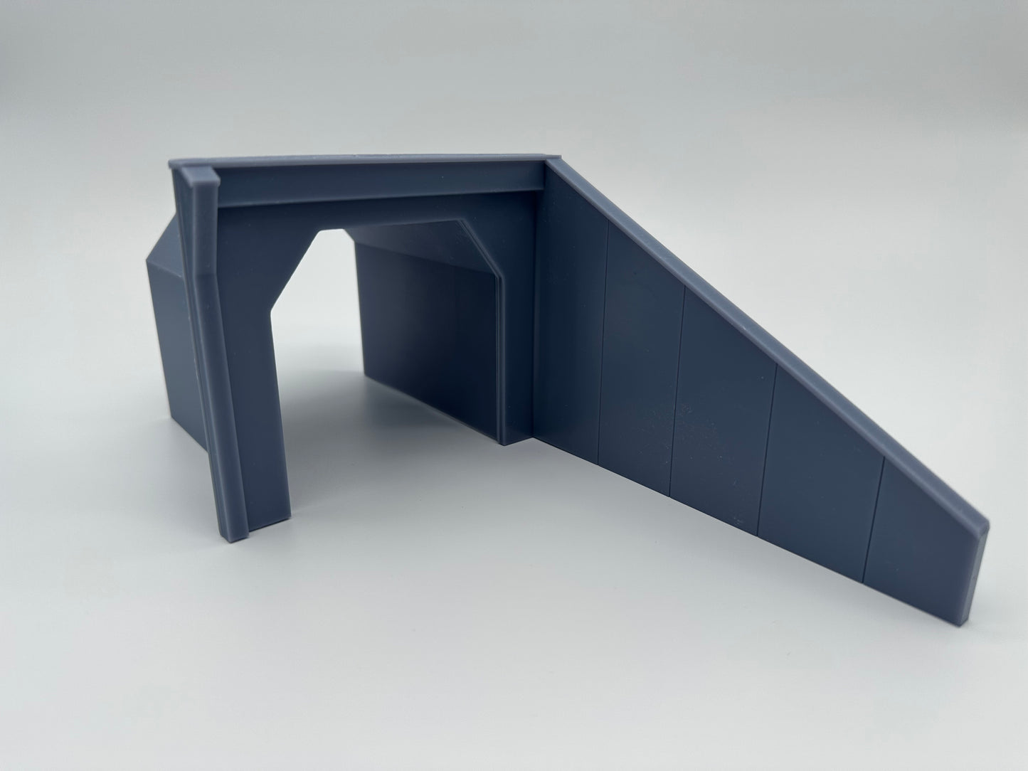 Tunnelportal in Betonoptik 1-gleisig Mauer rechts H0 1:87