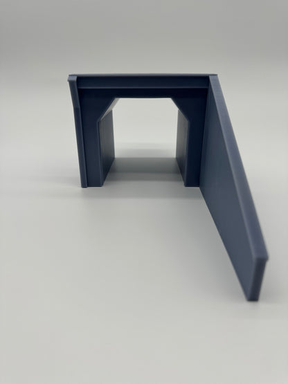 Concrete-look single-track tunnel portal with right wall H0 1:87