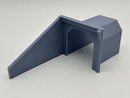 Tunnelportal in Betonoptik 1-gleisig Mauer links H0 1:87