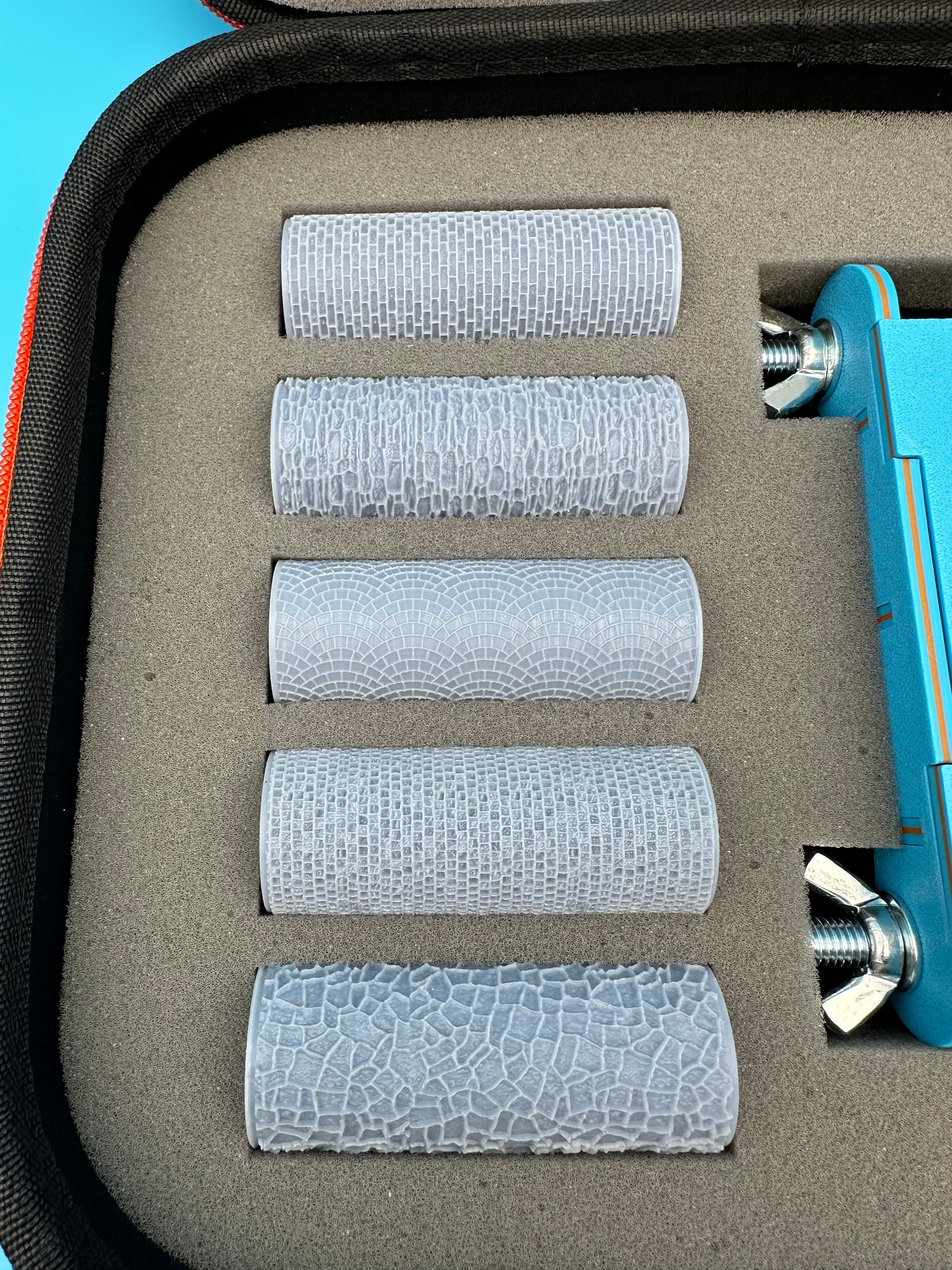 SPUR HO Strukturwalzen Set inkl. Handwalzmaschine und Tragetasche *NEU*