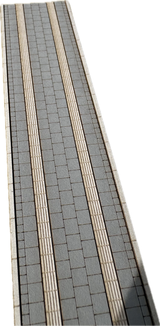 Bahnsteig für C-Gleis 35mm EPOCHE V/VI 1:87 Lasercut Bausatz Modul 2 Endstück
