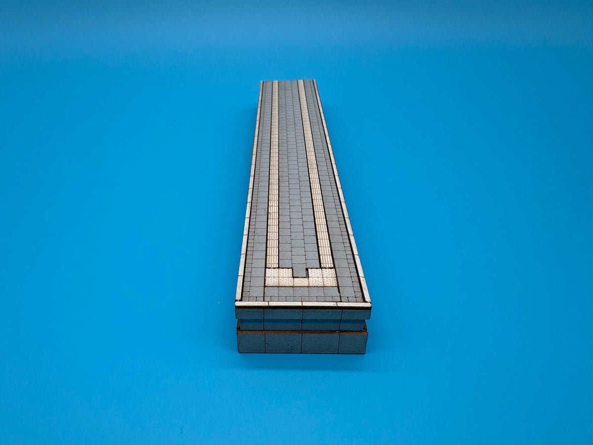 Bahnsteig Endstück für C-Gleis 35mm EPOCHE V/VI 1:87 Lasercut Bausatz