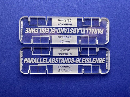 Parallelgleisabstand Gleislehre H0 2 Stück