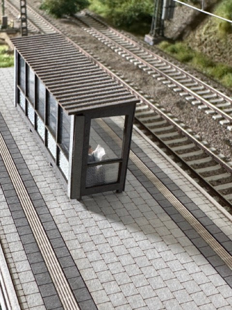 Wartehäuschen für Bahnsteig Epoche 6 H0