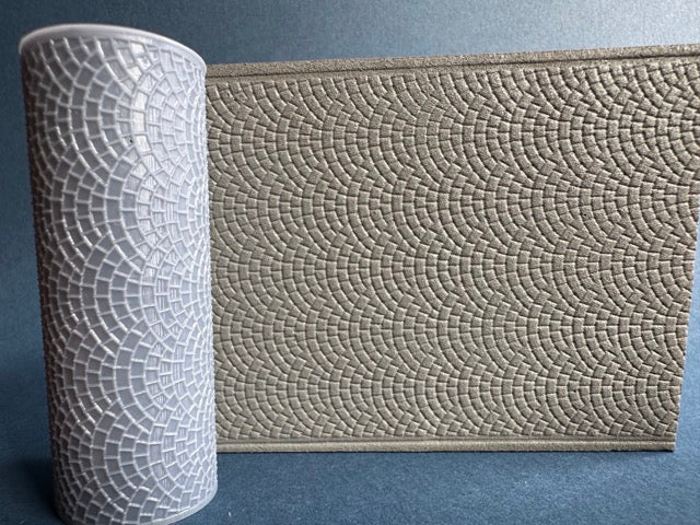 Pflasterstein halbrund - Strukturwalze H0