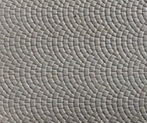 Pflasterstein halbrund - Strukturwalze H0