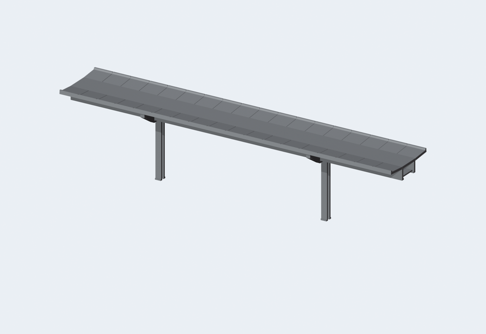 Platform canopy H0 · Era VI · 200 × 35 mm · with LED lighting