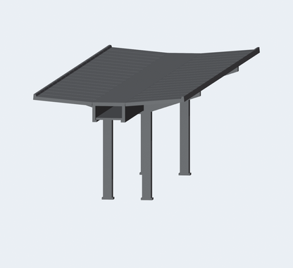 Bahnsteigdach H0 200 × 60 mm – stirnseite · Blender-Modellansicht